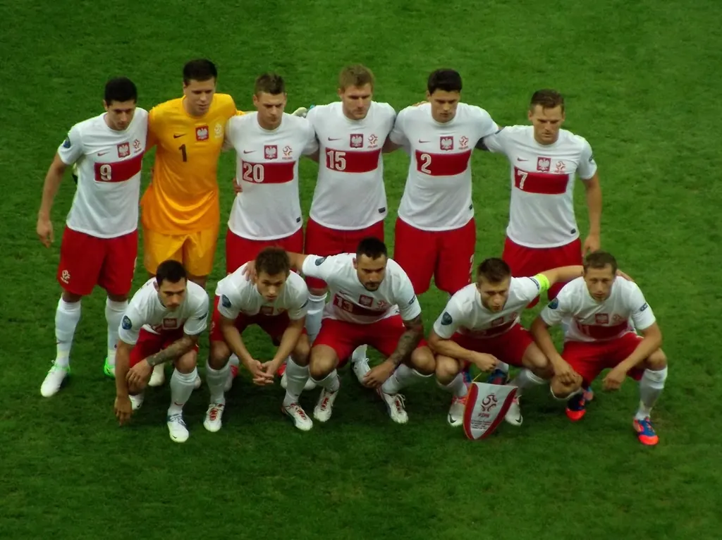 Photo officielle de l'équipe de Pologne avant le match d'ouverture de l'Euro 2012